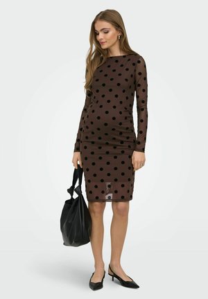 ONLY MATERNITY KLEID OLMLAGUNA MIDIKLEID - Hverdagskjole - coffee bean