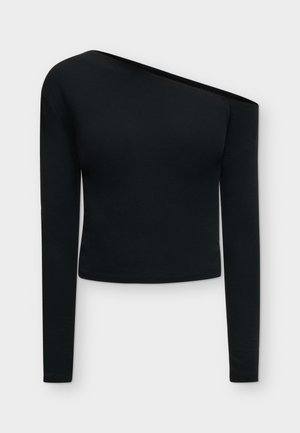 ONLY, ONLGLAMOUR ONE SHOULDER TOP - Top s dlhým rukávom - black