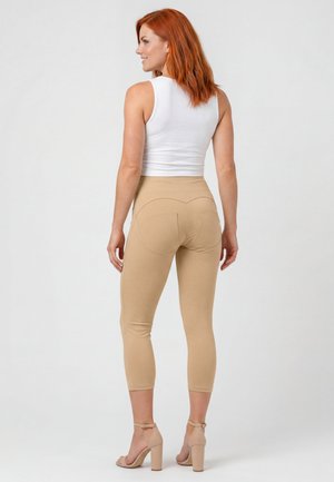 Freddy, WR.UP PUSH-UP HIGH WAIST SKINNY CAPRI PANTS - Leggings - beige