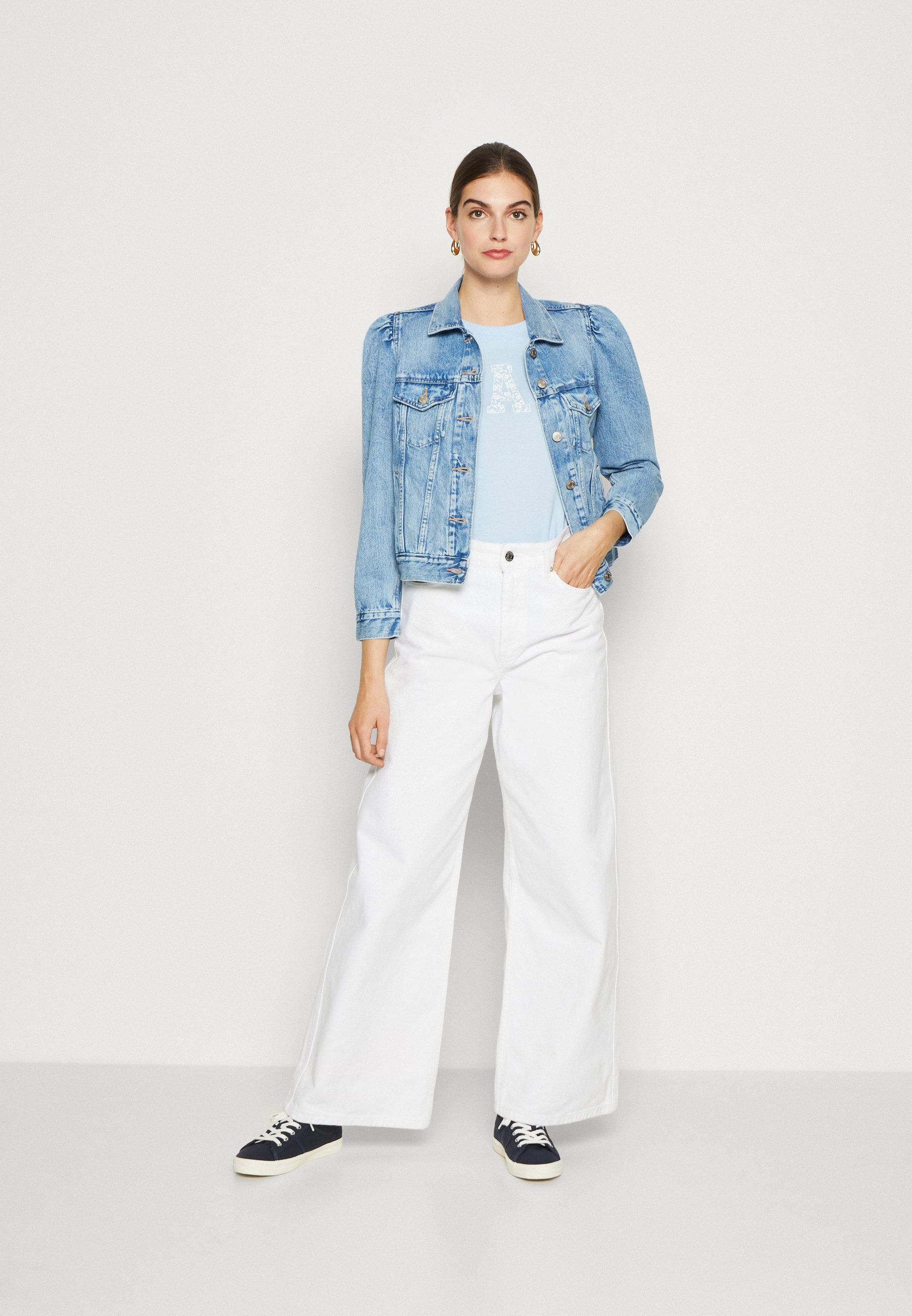 GAP PUFF - Denim jacket - medium wash/light blue - Zalando.ie
