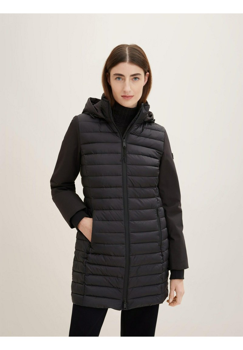 TOM TAILOR HYBRID WINTER COAT Winterjas deep black/zwart Zalando.be