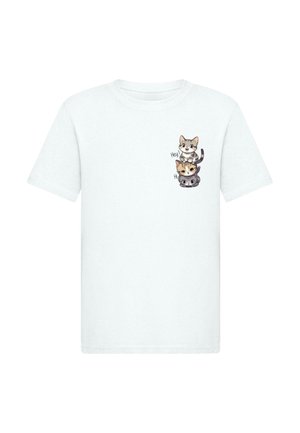 Merchcode HI CATS - TEE - T-shirt imprimé - white