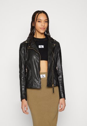 GWRAIZEL LACAV - Leather jacket - black
