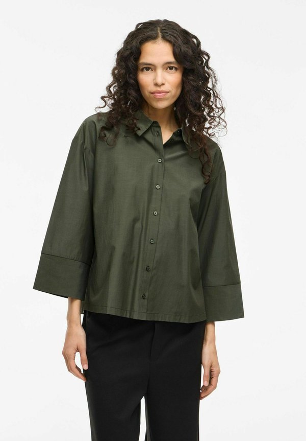 VIBELFIE LANGARM - Hemdbluse - deep depths