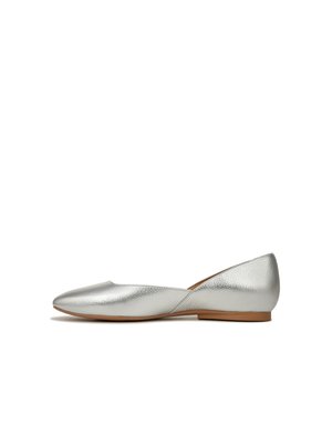 Ballerina's - silver croc pattern leather