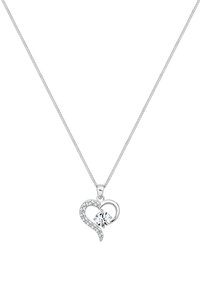 Elli SPARKLING HEART LOVE - MIT KRISTALLEN VON SWAROVSKI® - Halskæder - silberfarben