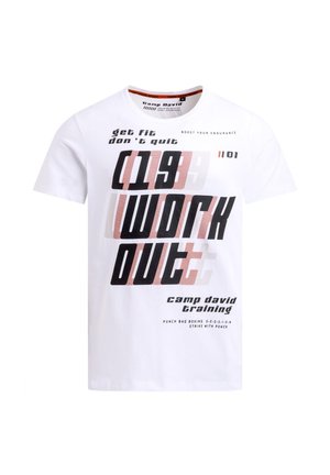 Camp David, CAMP DAVID T-SHIRT RUNDHALS MIT FRONTPRINT - Print T-shirt - opticwhite