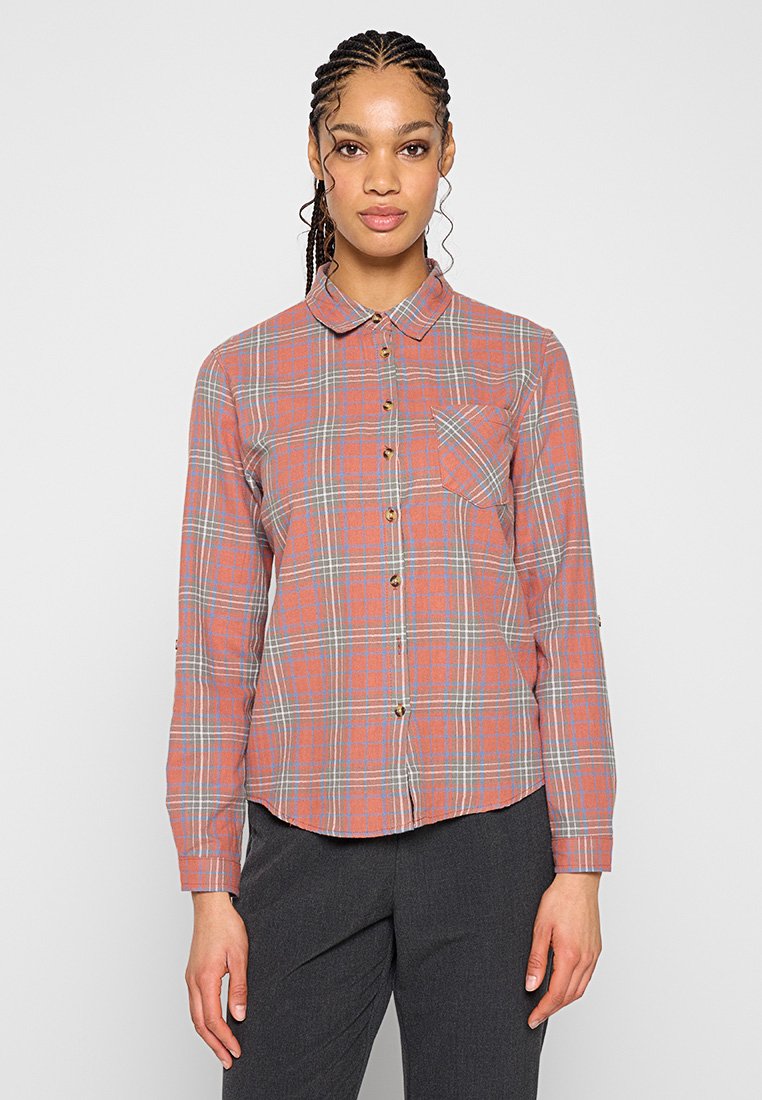 Apricot Overhemdblouse koraalrood