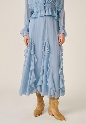 Alma en Pena, Falda acampanada - light blue