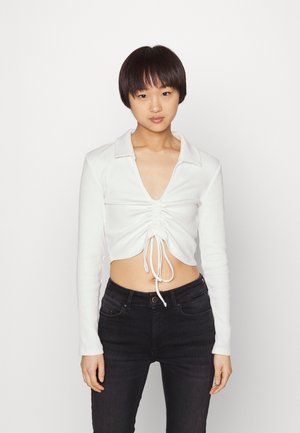 Pieces Petite PCTEGAN - Top dugih rukava - cloud dancer