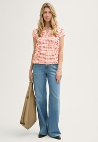 TOM TAILOR T-Shirt print - berry red check design