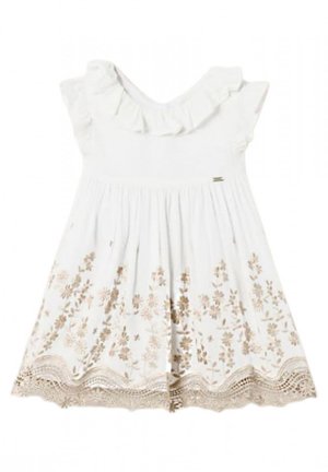 Mayoral BRODÉE - Vestito casual - ecru