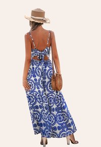 Cupshe ORNATE DIAMOND - Vestito casual - blue white