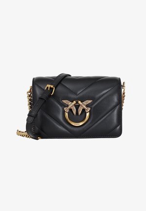 Pinko, LOVE CLICK MINI TRACOLLA MAXI TRAPUNTATURA - Borsa a tracolla - nero