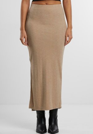 HIGH SLIT  - Jupe crayon - beigemelange