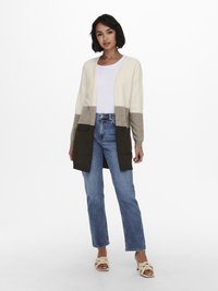 ONLY ONLQUEEN LONG CARDIGAN - Jopica - whitecap gray/woodsmoke melange/chic