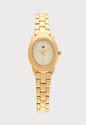 Tommy Hilfiger, DEMI OVAL - Ρολόι - gold-coloured/green