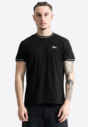 Lonsdale, LONSDALE HERREN T-SHIRT NORMALE PASSFORM CUFFLEY - T-shirt basic - black ecru