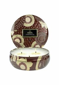 Voluspa VOLUSPA 3-WICK DECORATIVE TIN FORBIDDEN FIG - Doftljus - white