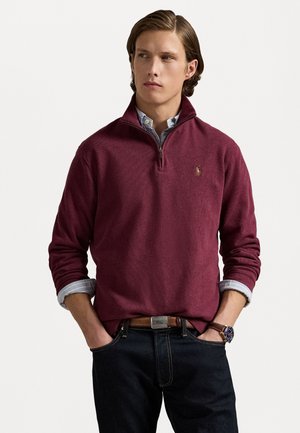 ESTATE RIB QUARTER ZIP PULLOVER - Jumper - spring wine heather