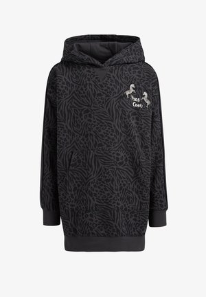 MET DESSIN EN CAPUCHON - Gebreide jurk - dark grey