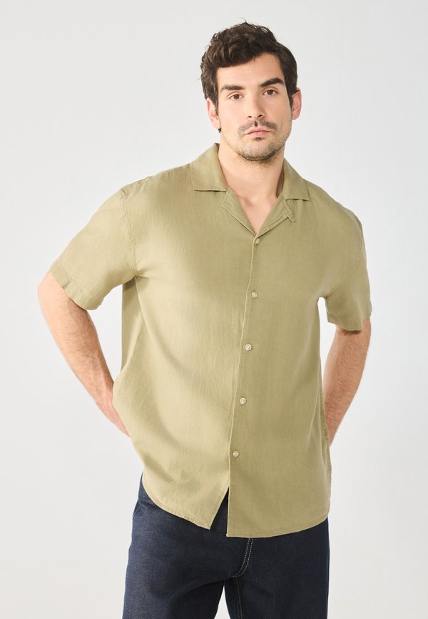 LINEN MIX BLEND - Hemd - olive