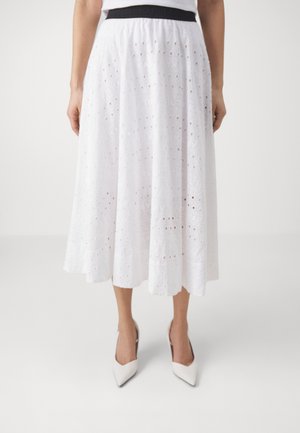 EMBROIDERY SKIRT - A-Linien-Rock - white