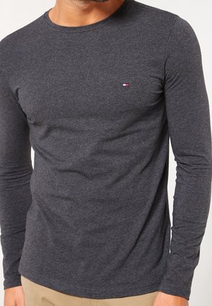 Langærmet T-shirt - mottled anthracite