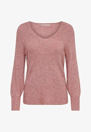 ONLATIA L/S V NECK CUFF  NOOS - Svetr - dusty rose