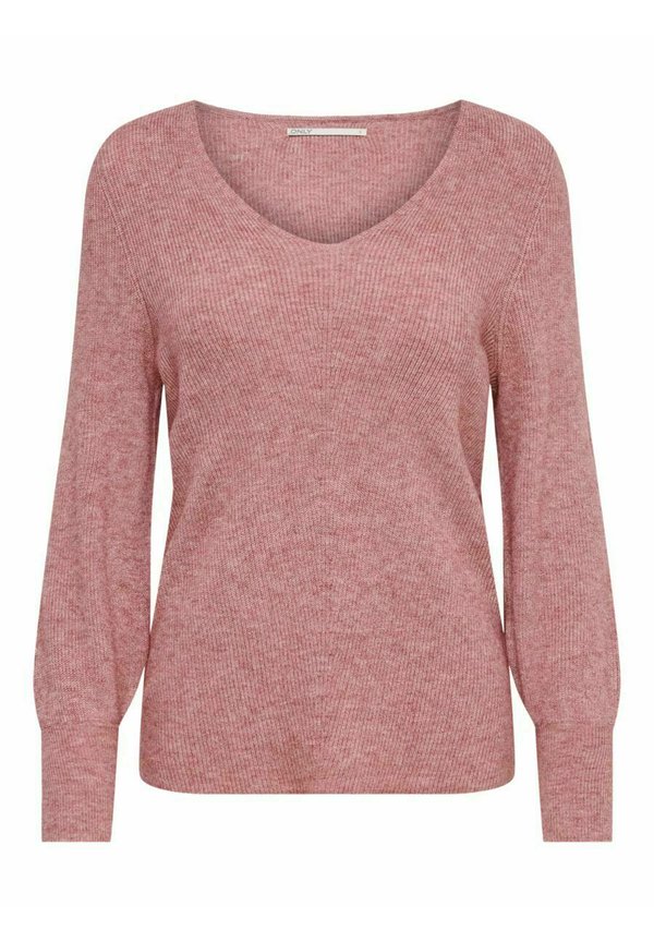 ONLATIA L/S V NECK CUFF  NOOS - Jumper - dusty rose