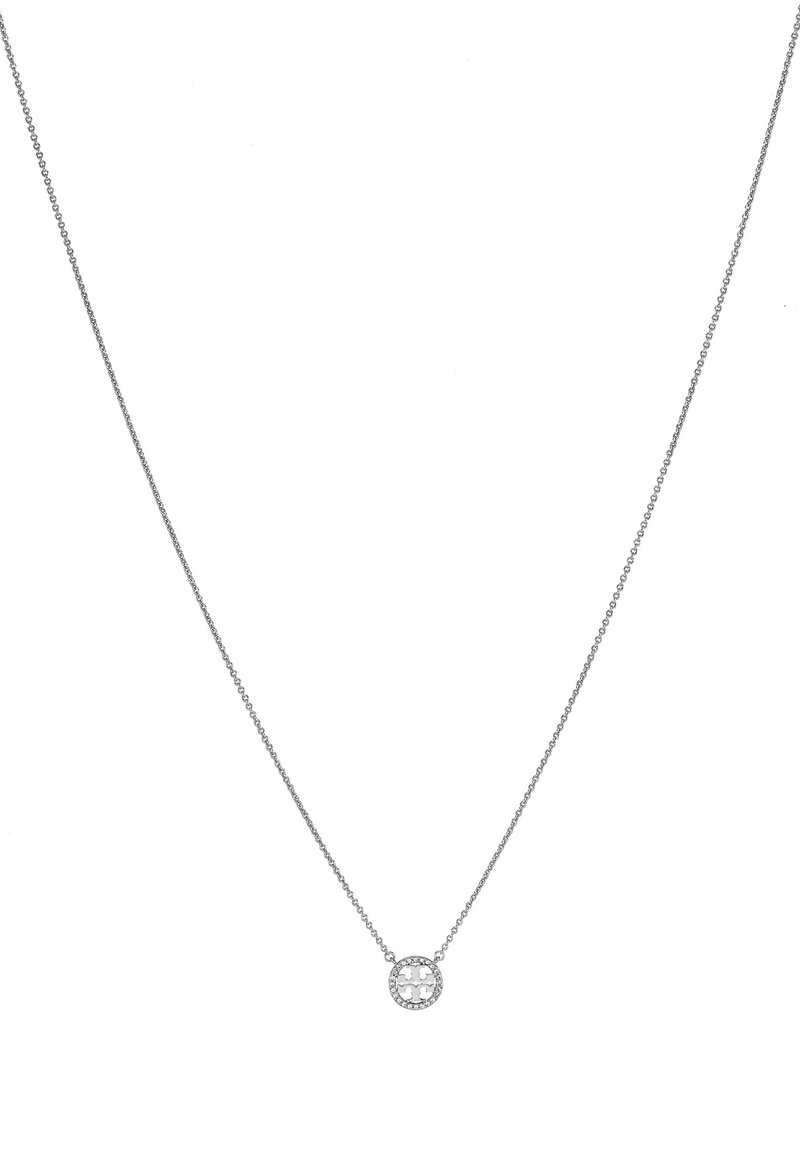 Tory Burch - LOGO DELICATE NECKLACE - Kaklarota - silver-coloured, Palielināt