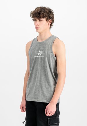 Alpha Industries, Top - charcoal heather/white
