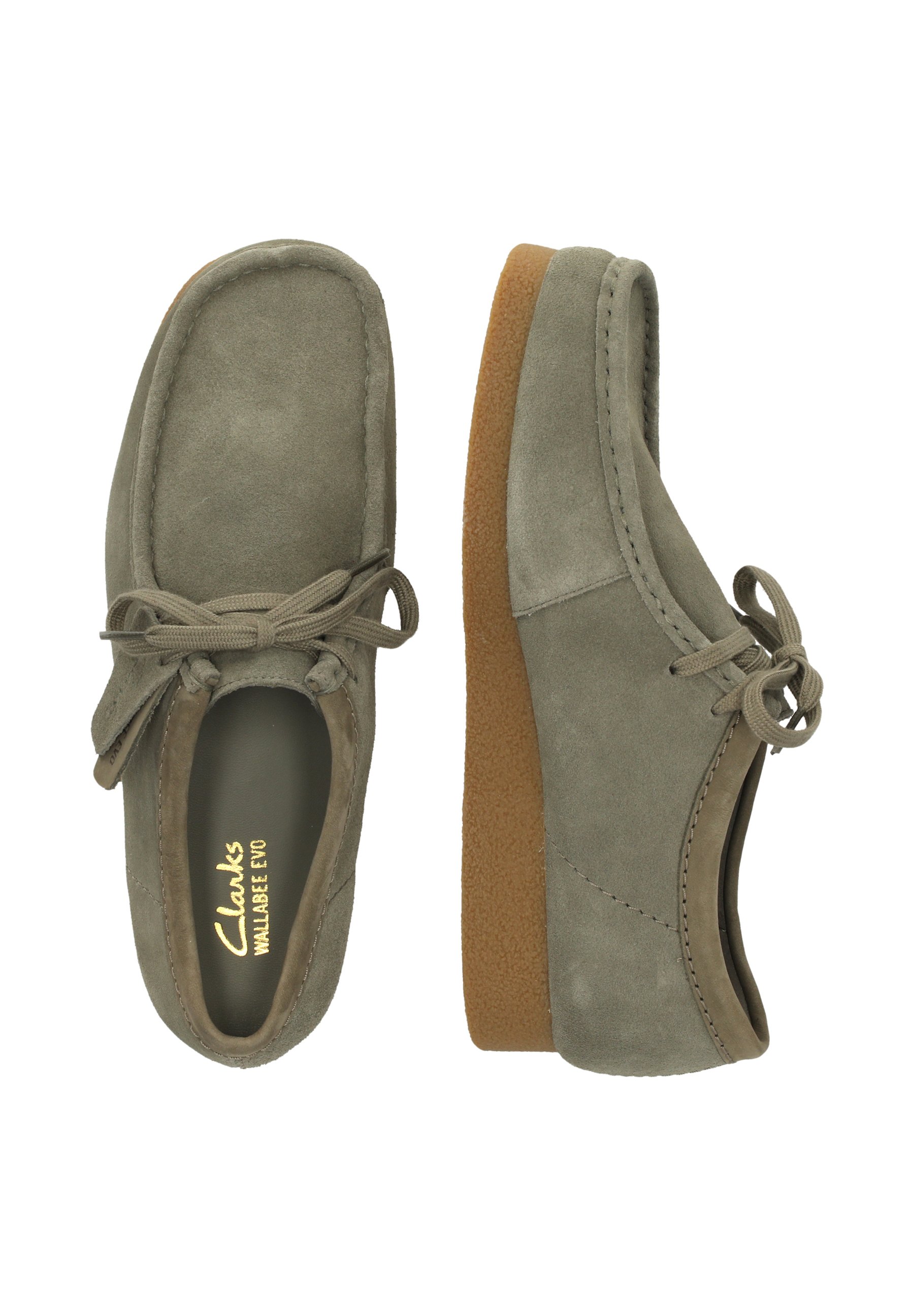 Clarks WALLABEE - Chaussures à lacets - sage suede/vert - ZALANDO.FR