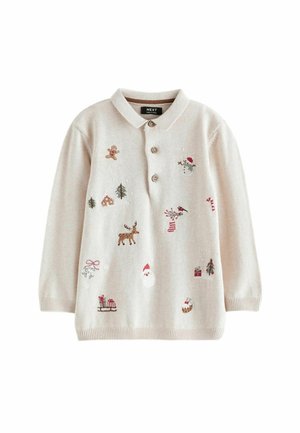 CHRISTMAS-REGULAR FIT - Pikkade varrukatega topp - ecru santa snowman