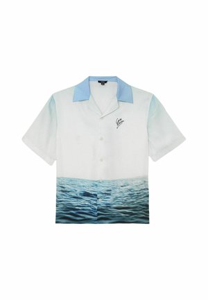 Reiss, REGULAR FIT - DIVE DIVE-PRINT CUBAN-COLLAR SHIRT . - Košeľa - soft blue