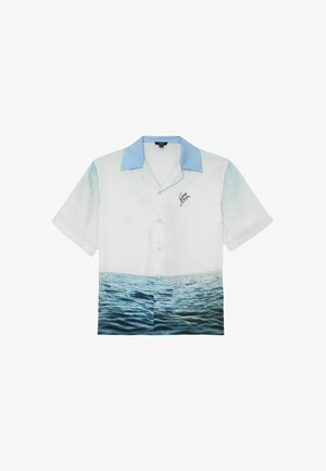 Reiss, REGULAR FIT - DIVE DIVE-PRINT CUBAN-COLLAR SHIRT . - Košeľa - soft blue