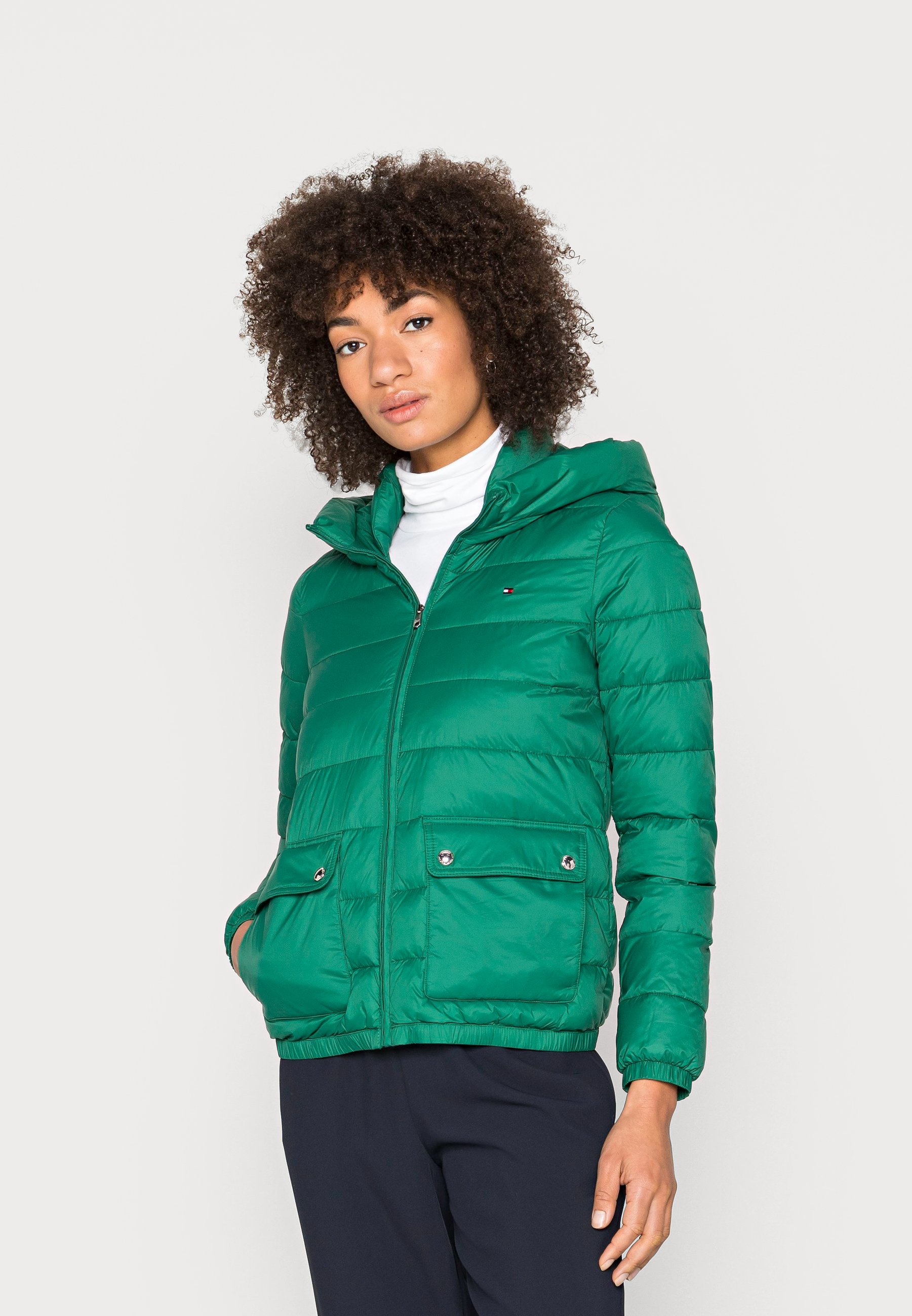 emerald green padded jacket
