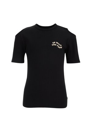 T-shirt med print - black