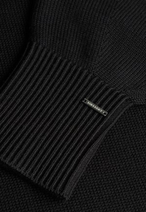 Superdry & Co, SUPERDRY ROLLNECK MIDI JUMPER DRESS - Gebreide jurk - black