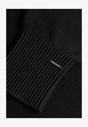 Superdry & Co, SUPERDRY ROLLNECK MIDI JUMPER DRESS - Gebreide jurk - black