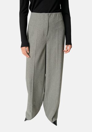SLLILU WIDE LONG - Pantaloni - grey melange suiting