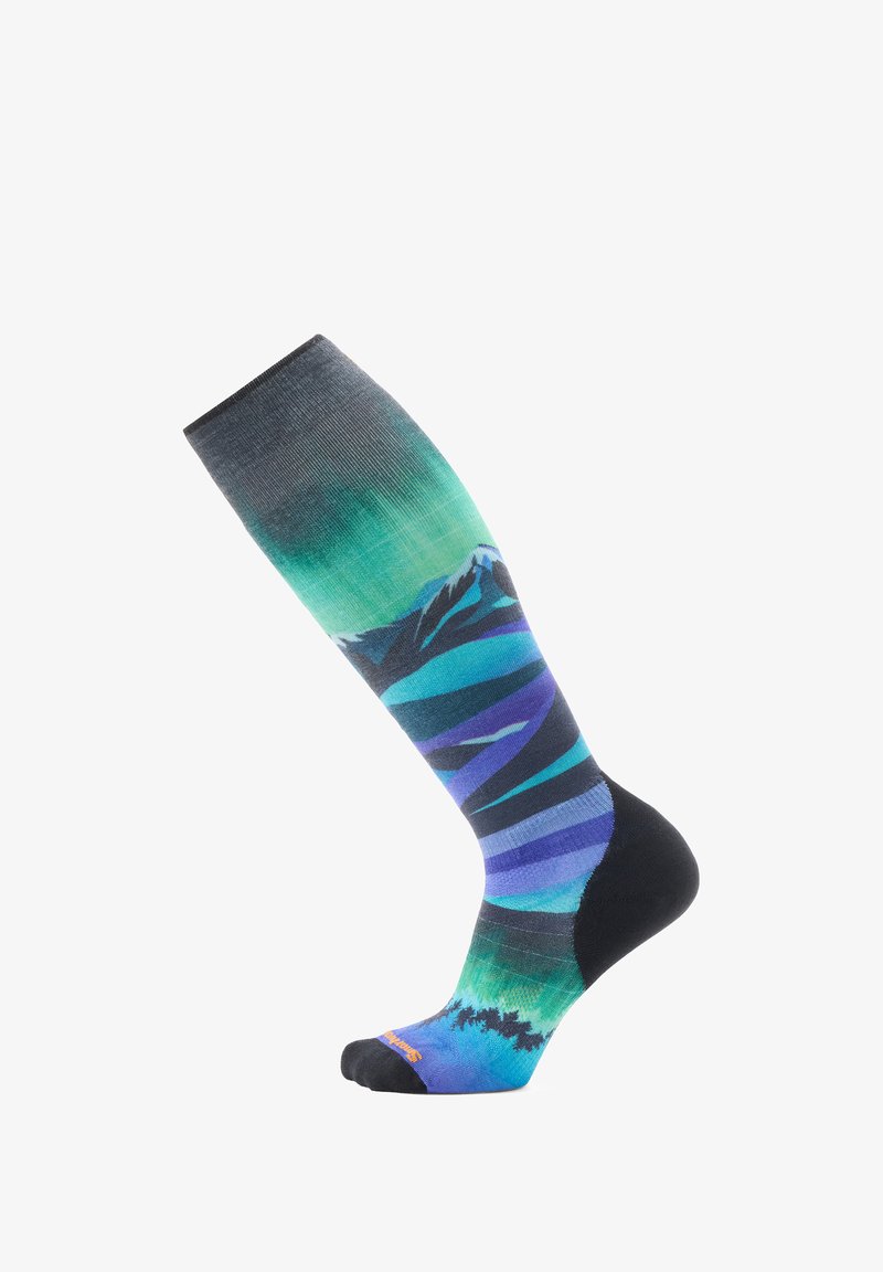 Smartwool SKI TARGETED CUSHION COMPRESSION PRINT OTC - Sports socks - black