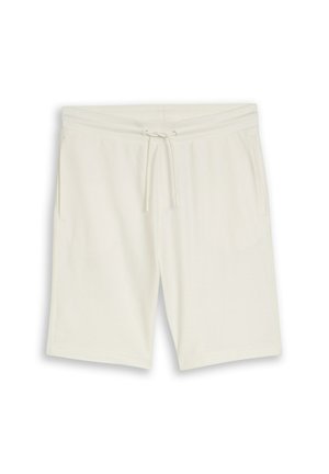 TOM TAILOR, STRUCTURED SHORTS - Pantaloni sportivi - gardenia white