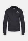 CIPRESSO HOODIE SWEATER - Športna jopa s kapuco na zadrgo - black/white