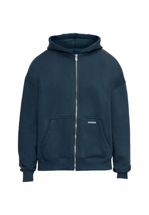 Dropsize, SUPER HEAVY RIB ZIPPER - Sweat zippé - moss green