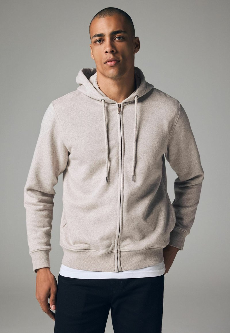 Next PREMIUM RICH - REGULAR FIT - Sweatjacke - ecru