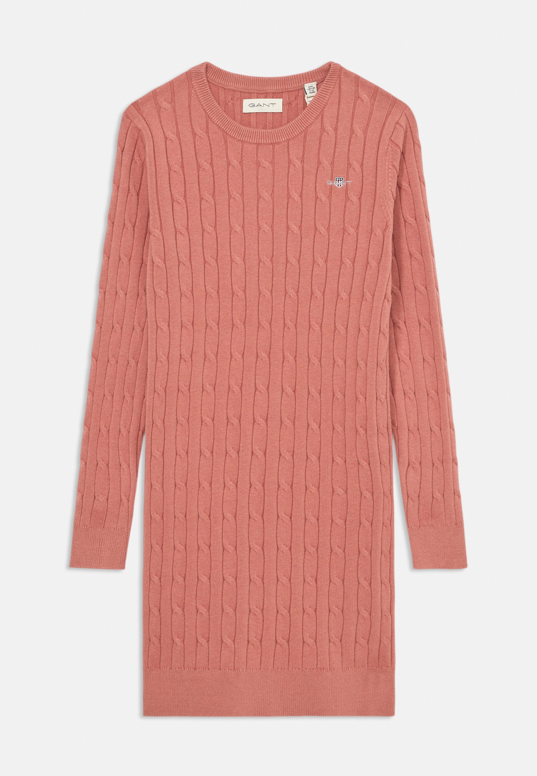 GANT CREW NECK DRESS - Jumper dress - faded brick/light pink - Zalando.co.uk