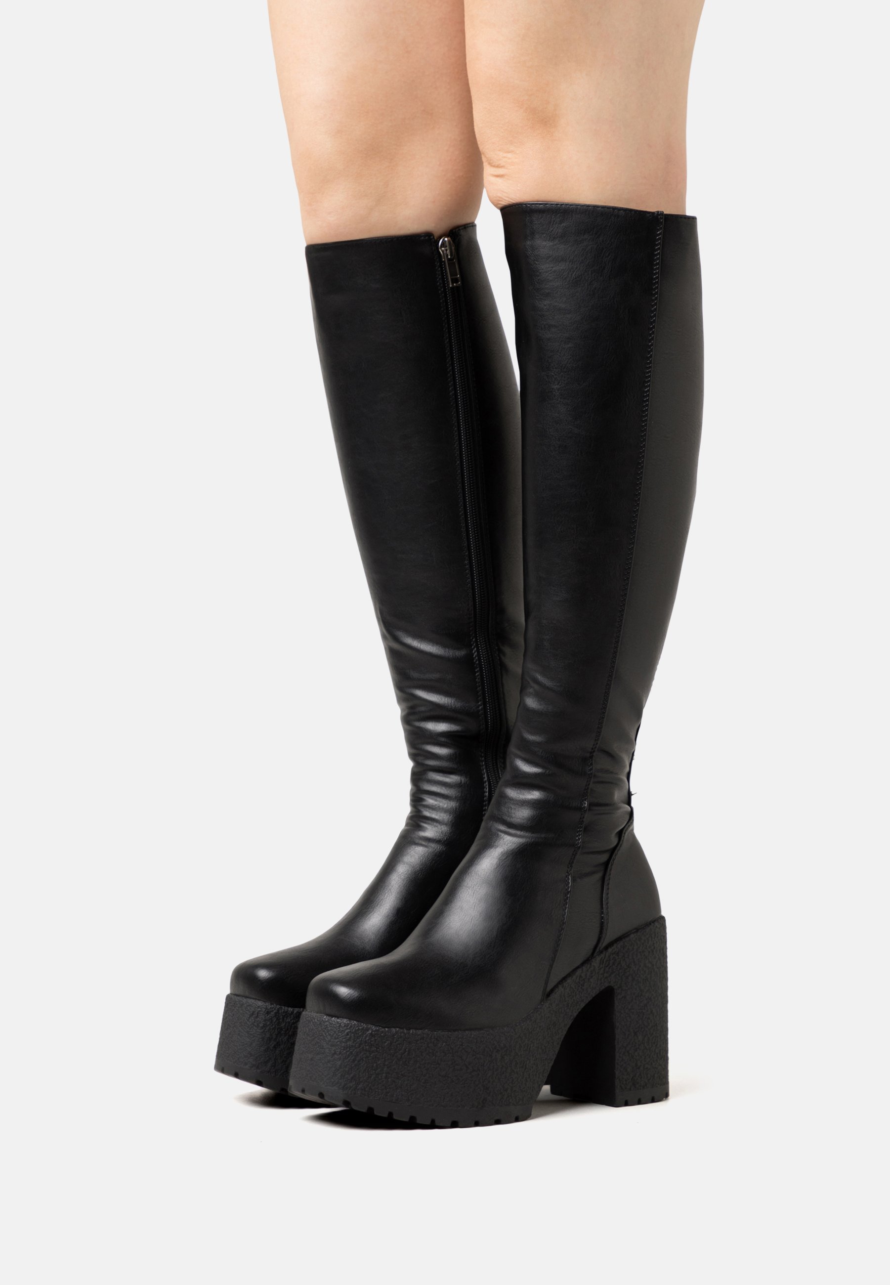 LAMODA I'M WHAT YOU WANT KNEE BOOTS - Plateaulaarzen - black/zwart -  Zalando.nl