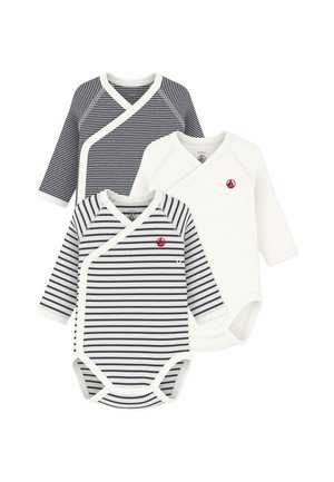 Petit Bateau NAISS 3 PACK - Body - marshmallow/smoking