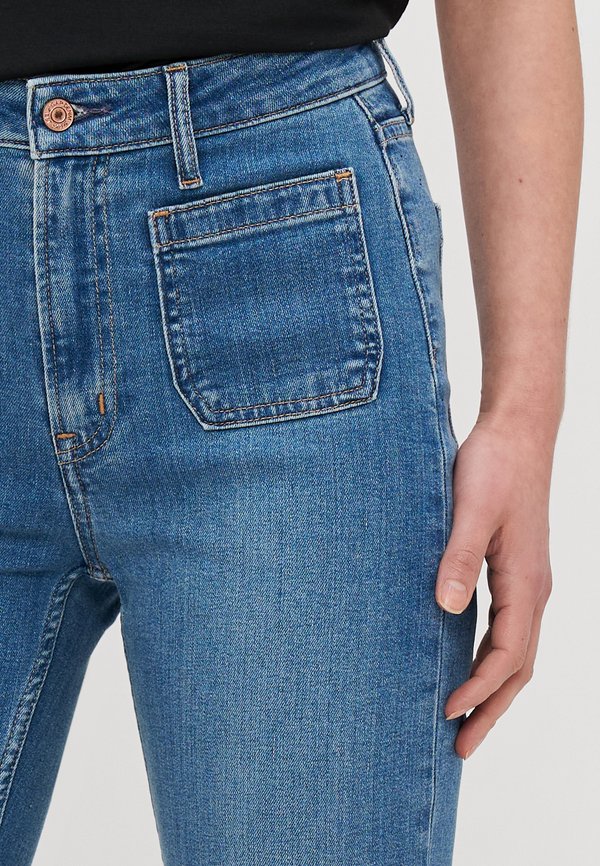 70S HERON - Flared Jeans - medium indigo2